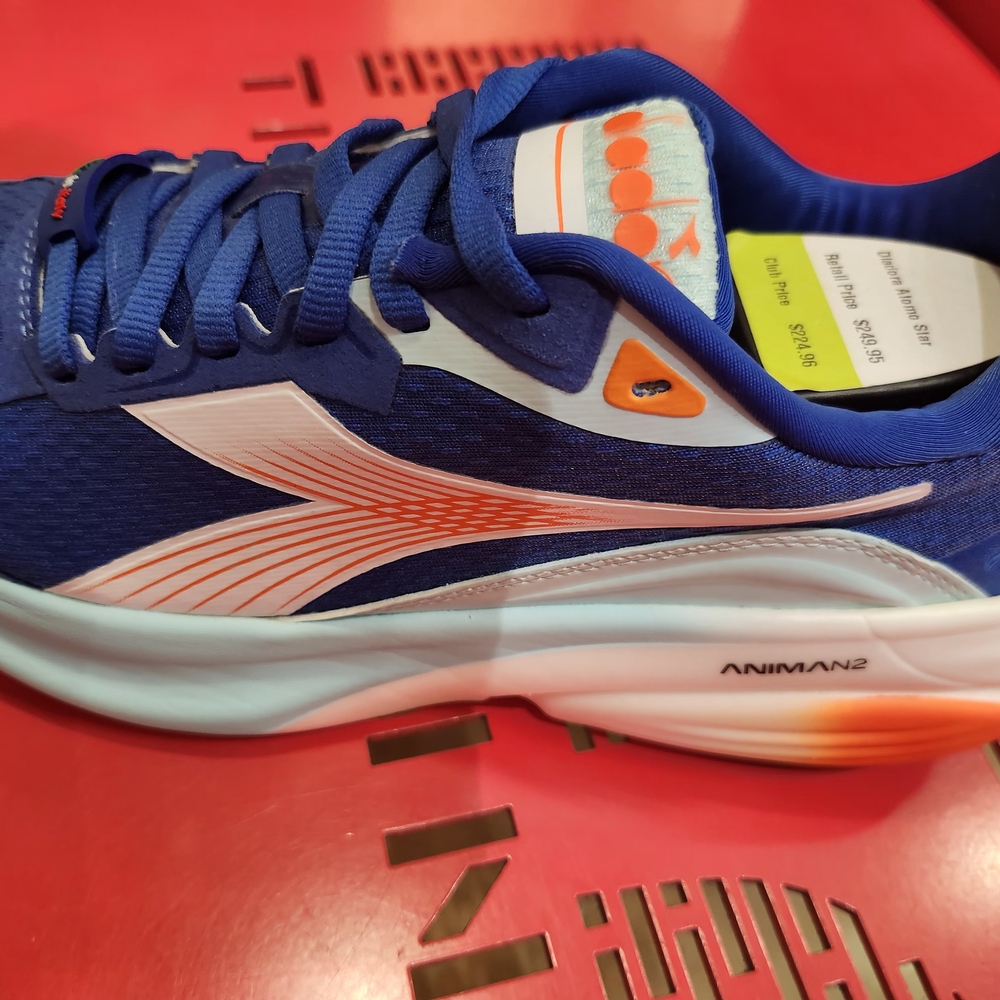 Diadora Women's Blue and Orange Athletic Shoes - Picture 2 of 5